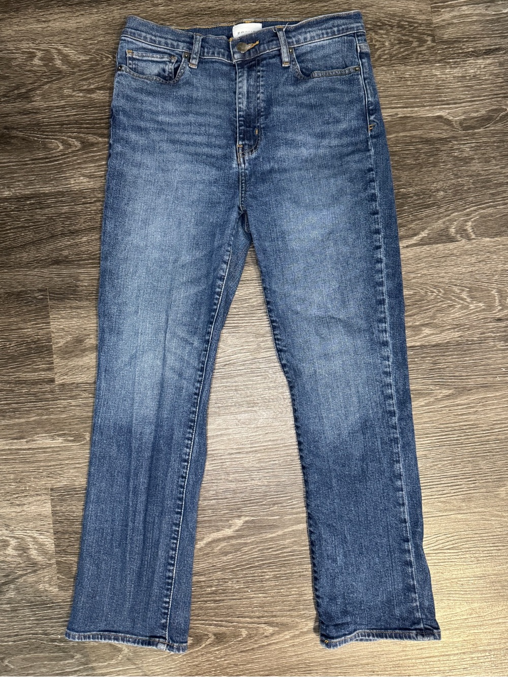 FRAME Le High Straight Jeans Size 30 Scotland Wash High Rise Straight Leg Denim